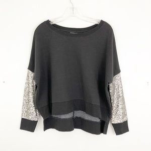 Amuse Society Ruby Sequin Sleeve Pullover